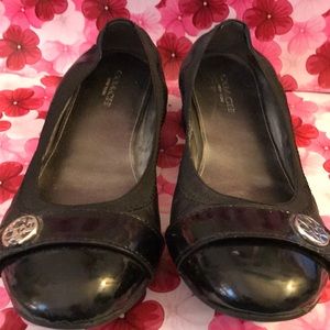 Coach Black Flats